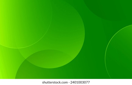 Abstract green background with circles. Vector illustration