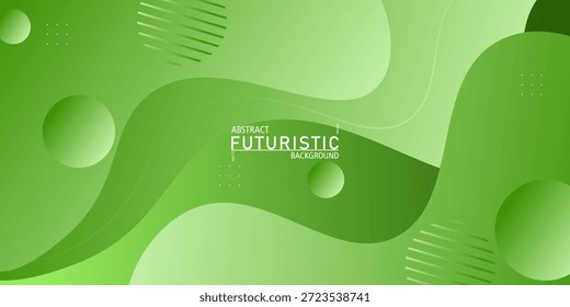 Projeto de conceito de fundo verde abstrato com padrão de forma de onda sobreposto. Vetor eps10.