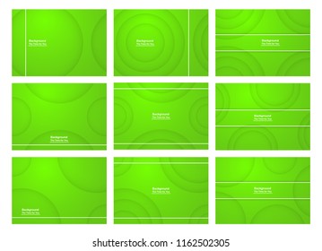 Abstract green background with copy space for white text. Set of modern template design for cover, brochure, web banner and magazine. Vector illustration.