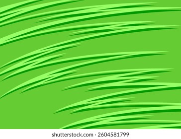 Abstract green background with curved spike line pattern