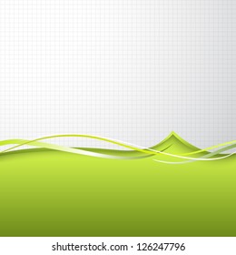 Abstract green background with custom text copy space. Vector illustration, eps 10, contains transparencies.