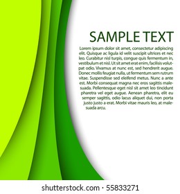 Abstract green background with custom text copy space