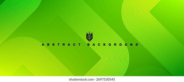 abstract green background design. modern green desain with ractangle line element.