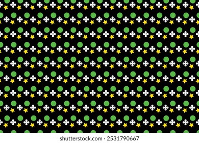 Abstract green background for design with stylized flowers. Seamless pattern.