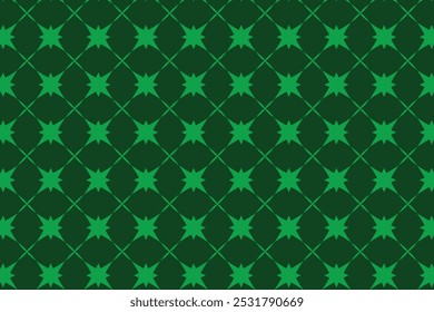 Fondo verde Abstractas para el diseño con flores estilizadas. Patrón sin fisuras.