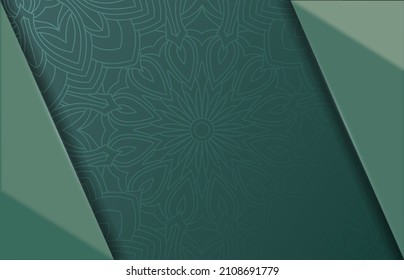 Abstract green background with diagonal lines. Vector illustration.