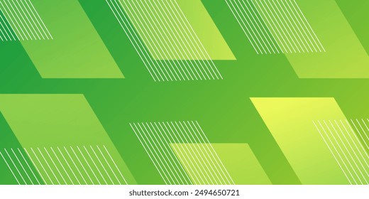 Fondo verde Abstractas con líneas diagonales. Composición de Formas dinámicas. Ilustración vectorial