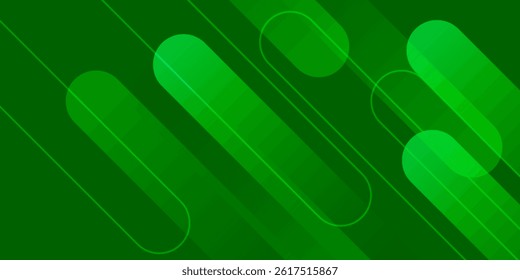 abstract green background with diagonal lines. Dynamic shapes composition. modern vector geometric