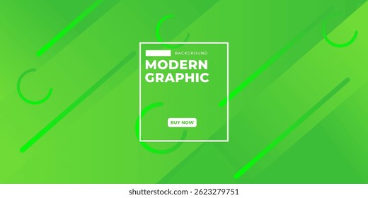 Abstract green background with diagonal lines, circles. Modern graphic design for website or presentation.