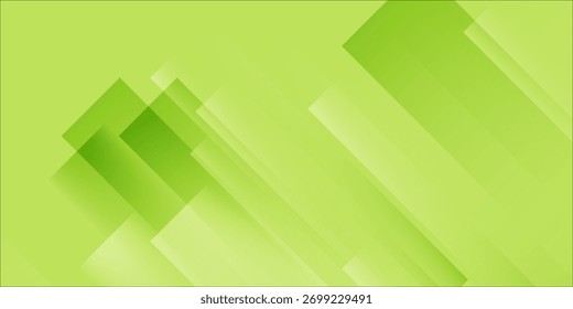 Fundo verde abstrato com linhas diagonais. Composição de formas dinâmicas e design moderno. Ilustração vetorial
