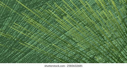 Abstract green background with diagonal stripes. Vector illustration