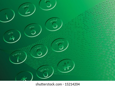 Abstract green background. Dial. Vector illustration.