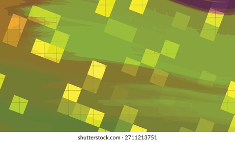 Fundo verde abstrato com formas de diamante e sobreposição de grade movendo-se pela tela, Abstracts Twirl Blink Square, Stock imagem livre de royalty.