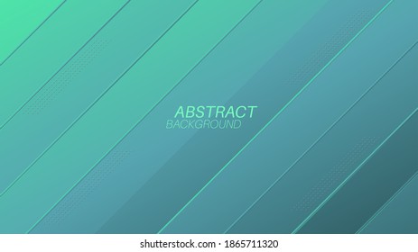 Abstract green background with dinamic diagonal shapes 