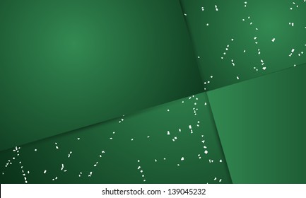The abstract green background divided into four parts / The elegant abstract square background
