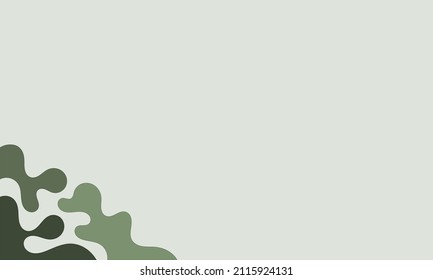 Abstract green background of doodle shapes with blank space in center for text.