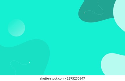 Abstract green background of doodle shapes, lines on green background with blank space in center for text. Minimalist wavy background.