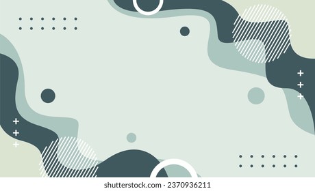 Abstract green background of doodle shapes, lines on white background with blank space in center for text. Minimalist wavy background.
