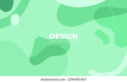 Abstract green background of doodle shapes, lines on green background with blank space in center for text. Minimalist wavy background.