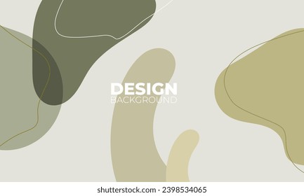 Abstract green background of doodle shapes, lines on green background with blank space in center for text. Minimalist wavy background.