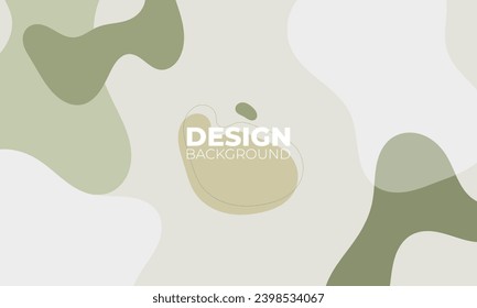 Abstract green background of doodle shapes, lines on green background with blank space in center for text. Minimalist wavy background.