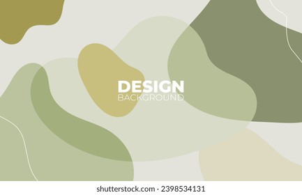 Abstract green background of doodle shapes, lines on green background with blank space in center for text. Minimalist wavy background.