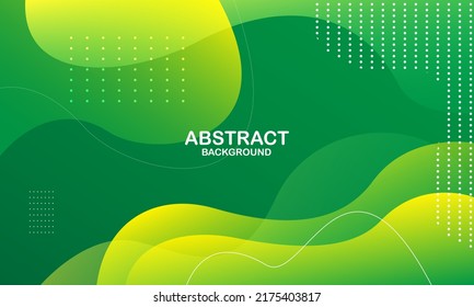 Abstract green background with dots. Vector illustration