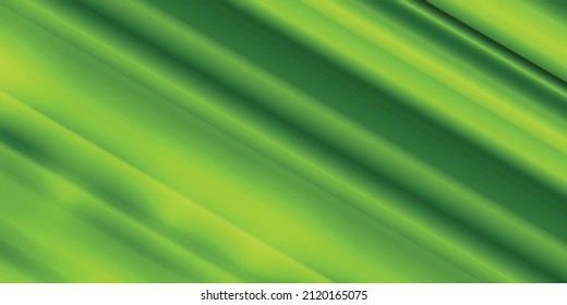 Abstract green background with dynamic colorful diagonal lines. Design for poster, banner, card. 3D images with a subtle blend, light line, gradient geometric shapes, dynamical forms.