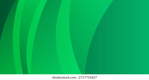 Fundo verde abstrato com elemento de curva dinâmica.