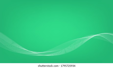 Abstract green background with dynamic effect. Vector illustration for design.
