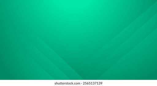 Abstract green background with dynamic line shapes. Vector.