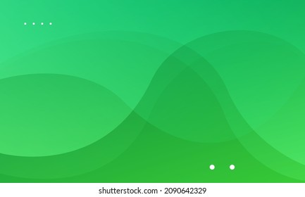 Abstract green background. Dynamic shapes composition. Vector illustration