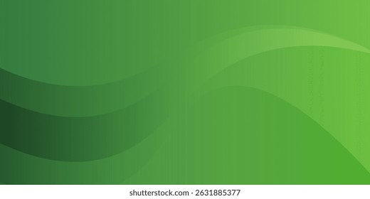 abstract green background with dynamic waves layer