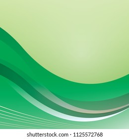 Abstract Green Background. Ecology abstract wave