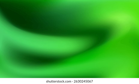 Abstract green background. Elegant emerald gradient. Luxury green soft silk texture. Satin fabric surface. Bright eco nature bg. Vector illustration. EPS 10.