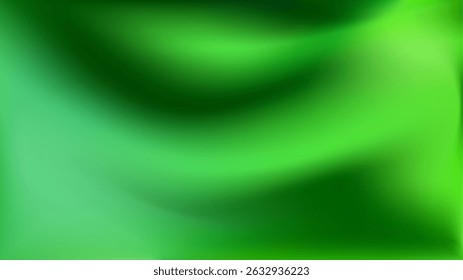 Fundo verde abstrato. Elegante gradiente esmeralda. Textura de seda macia verde de luxo. superfície de tecido de cetim. Bright eco natureza bg. Ilustração vetorial. EPS 10.