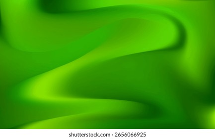 Fundo verde abstrato. Elegante gradiente esmeralda. Textura de seda macia verde de luxo. superfície de tecido de cetim. Bright eco natureza bg. Ilustração vetorial. EPS 10.