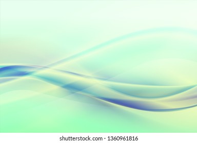 Abstract green background, elegant soft waves.