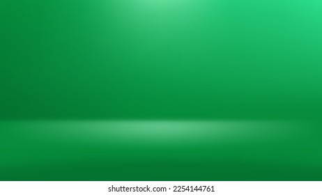 abstract green background. empty studio room with lighting for graphic design element