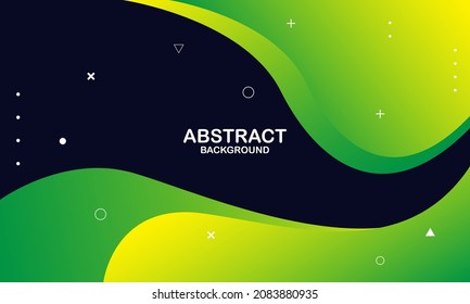 Abstract green background. Fluid shapes composition. Eps10 vector