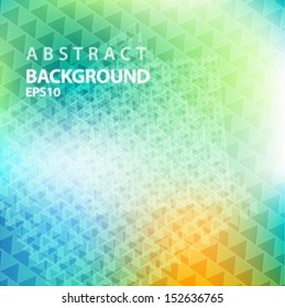 Abstract green background, futuristic triangles vector illustration eps10