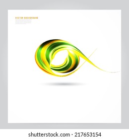 Abstract green background futuristic wavy vector illustration eps10. Business wave corporate background, flyer, brochure design template