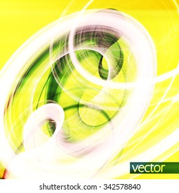 Abstract green background, futuristic wavy vector illustration eps10
