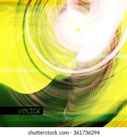 Abstract green background, futuristic wavy vector illustration eps10