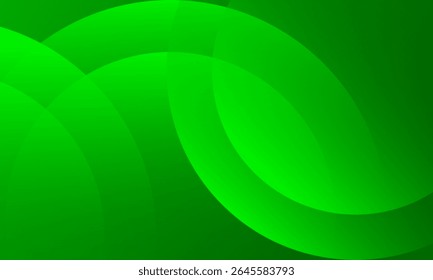 Abstract green background with geometric circles. Vector EPS10.