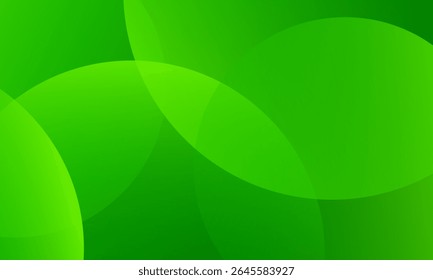 Abstract green background with geometric circles. Vector EPS10.