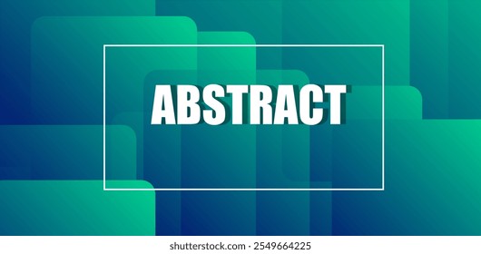 Abstract green background with geometric design made with dynamic shapes ,Futuristic design . Vector .