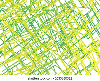 Abstract green background geometric lines on a white background.