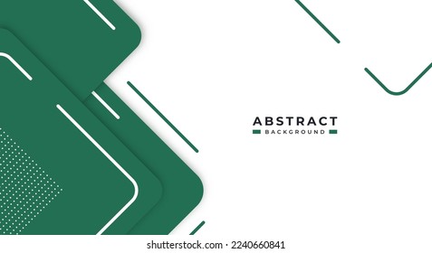 Abstract Green Background Geometric Shape Paper Layers with Copy Space for Decorative web layout, Poster, Banner, Corporate Brochure and Seminar Template Design