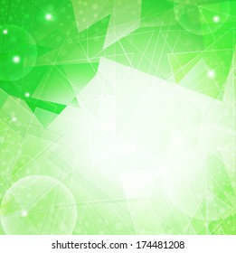 abstract green background of geometric shapes